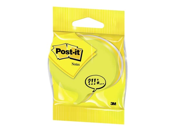 Post-it 2007SP - Noter - 70 x 70 mm - snakkeboble - 225 ark - gul, neongul, grå