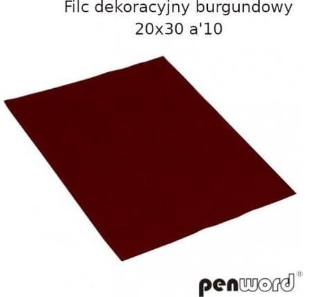 Polsirhurt Dekorativ filt burgunder 20x30 a"10