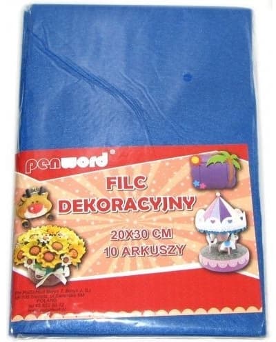 Polsirhurt Dekorfilt blå 20x30 10 stk.