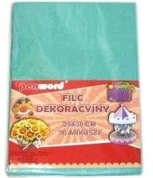 Polsirhurt Dekorfilt turkis 20x30 10 stk.