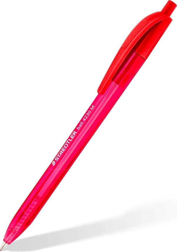 STAEDTLER udtrækkelig kuglepennekugle 4230 M, æske med 8, stregbredde: M, ergonomisk trekantet cylinder, skaft, - 1 stk (4230 MC8)