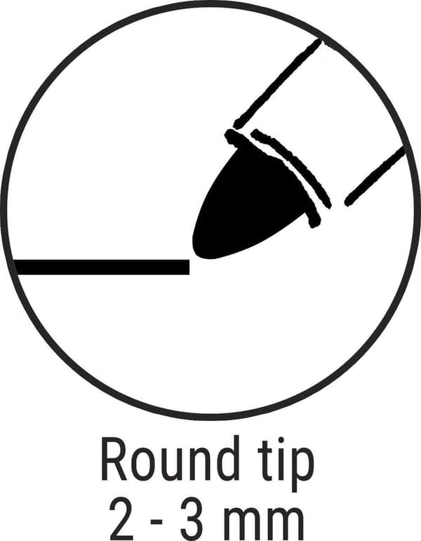Sigel BA715 Marker 2 kpl Hieno/ pyöreä kärki valkoinen (BA715)