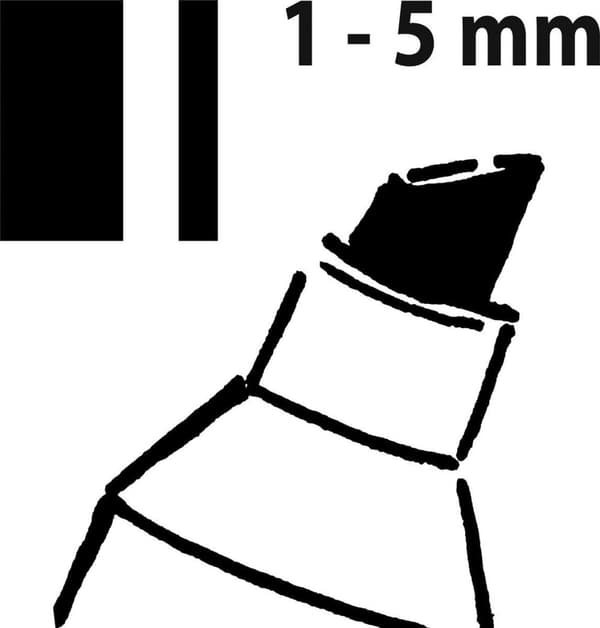 Kritmarkör 50 stjärnspets 1-5 mm vit 1 st (BA181)