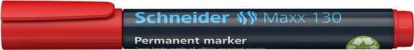 SCHNEIDER 130 permanent markør, kuglespids, rød (113002) Linjebredde: ca 1,0 - 3,0 mm, genopfyldelig (113002)