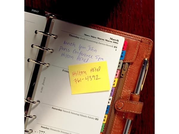 Post-It 7100172254, Rektangel, Gult, Papir, 51 mm, 38 mm, 100 ark