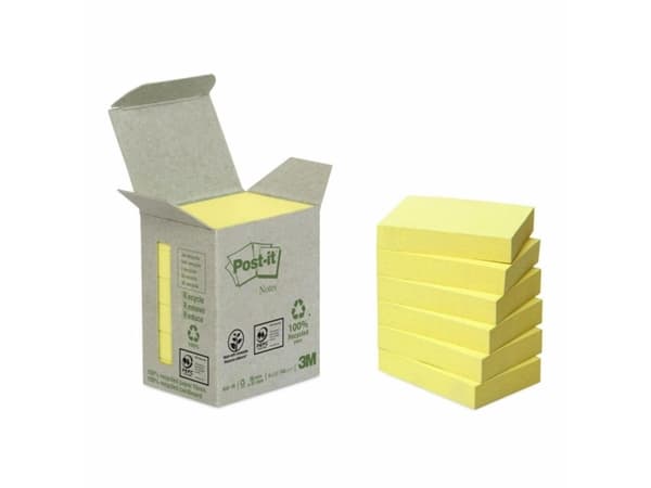 Post-It 7100172254, Rektangel, Gult, Papir, 51 mm, 38 mm, 100 ark
