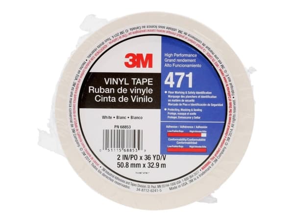 3M 471W50IW Pvc-tape Hvid (L x B) 33 m x 50 mm 1 stk