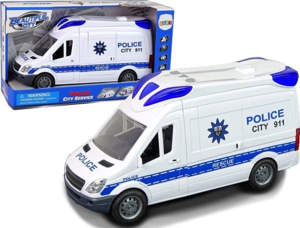 LeanToys Interactive Police Police Car Lys Lyd Åpningsdør