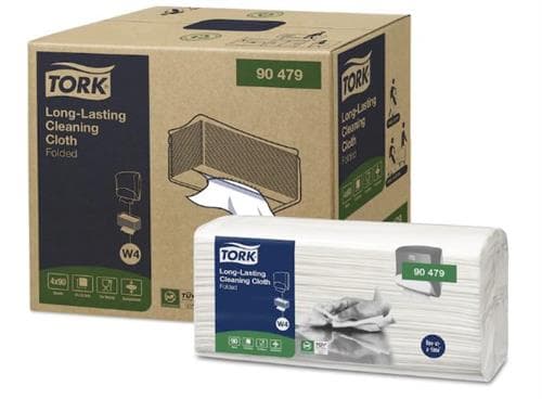 Aftørringsklud hvid W4 1lags 4x90stk