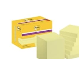 Post-it® Super Sticky Notes Canary Yellow, gul, 12 blokke, 47,6 mm x 47,6 mm