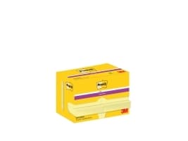 Post-it® Super Sticky Notes Canary Yellow, gul, 12 blokke, 47,6 mm x 47,6 mm