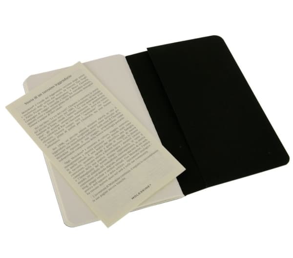 Moleskine Cahier Journal Pocket, olinjerad, mjukt omslag svart (3 st)
