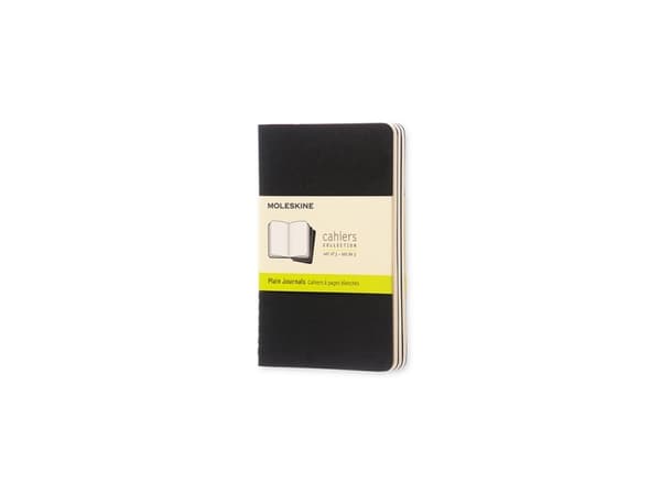 Moleskine Cahier Journal Pocket, olinjerad, mjukt omslag svart (3 st)