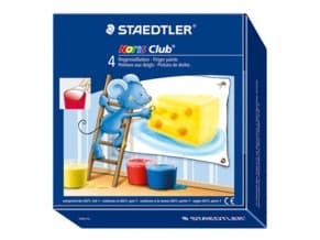 STAEDTLER Noris Club 8801 - Fingermaling - rød, blå, grønn, gul - 100 ml (en pakke 4)