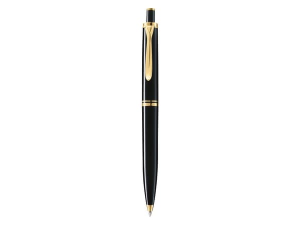 Pelikan K400, Klämma, Fastklämbar, indragbar kulspetspenna, Svart, 1 styck
