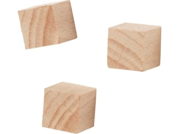 Whiteboard magnet. IKKE SUPER-STÆRK. Cube Wood. Træ 3 stk.