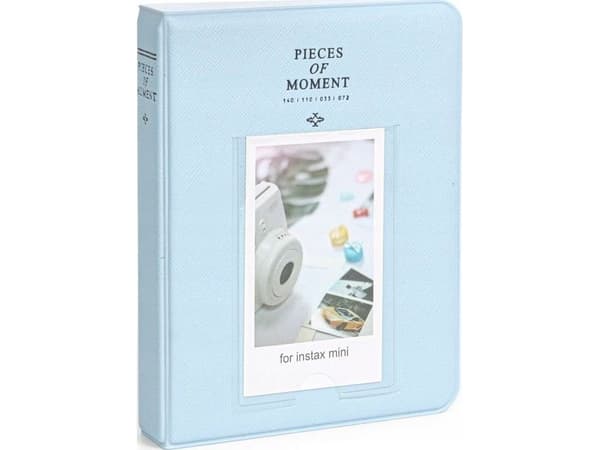 LoveInstant Fotoalbum 64 st. för Fujifilm INSTAX Mini 12 11 40 9 8 7s EVO LiPlay Link 2 SE / Pastellblå
