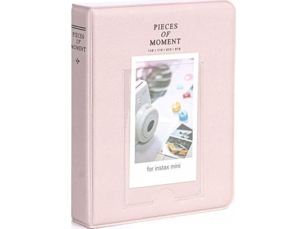 LoveInstant Fotoalbum 64 st för Fujifilm INSTAX Mini 12 11 40 9 8 7s EVO LiPlay Link 2 SE / Pastellrosa