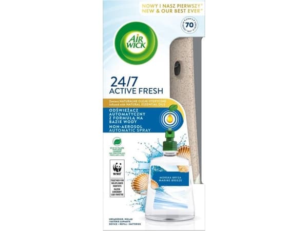 Air Wick Air Wick Active Fresh automatisk luftfrisker med vannbasert formel og Morska Bryza refill 228ml