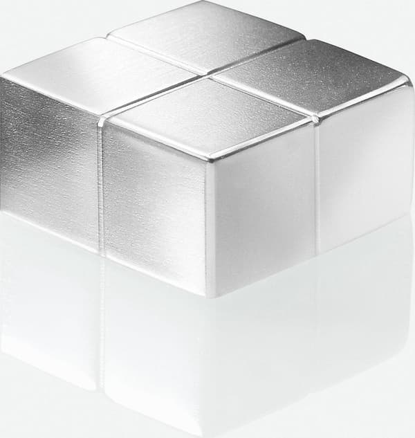 Signeeratut magneetit - 20x10x20mm - C10 erittäin vahva - hopea - 4 kpl - SI-BA705