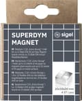 Pikkukuva 4 / 8: Signeeratut magneetit - 20x10x20mm - C10 erittäin vahva - hopea - 4 kpl - SI-BA705