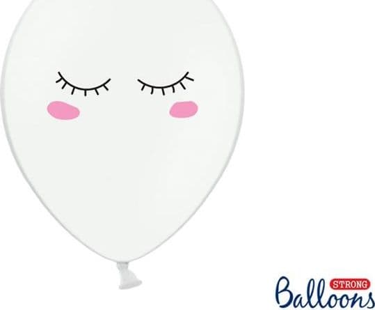 PartyDeco SB14P-204-000-6, Toy balloon, Lateksi, Musta, Sininen, Vaaleanpunainen, Valkoinen, Ovaali, 30 cm, 6 kpl