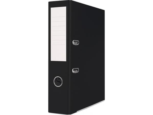 Basic binder BASIC-S binder with rail, PP, A4/75mm, black