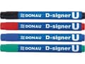 Miniatyrbilde 2 av 3: Donau DONAU D-Signer U permanent markør, rund, 2-4mm (linje), grønn