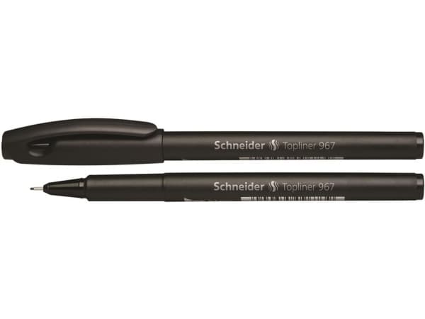 Schneider skrivinstrument Topliner, Kuglepen, Sort, 1 st, Fin