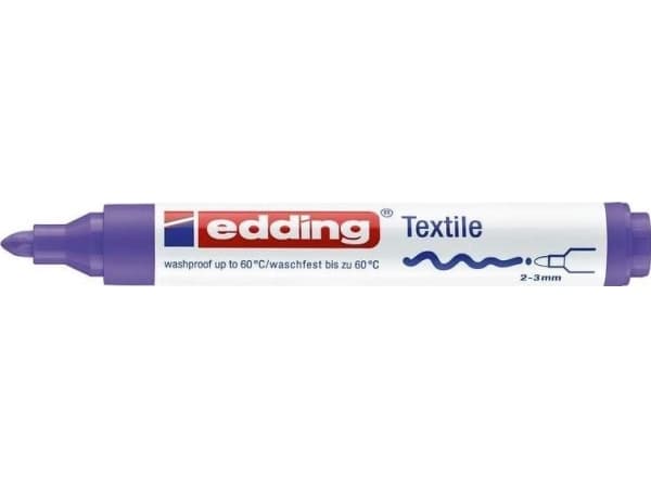 Edding Tygpenna rund spets 3 mm fluorescerande lila Edding 4500/068/FF