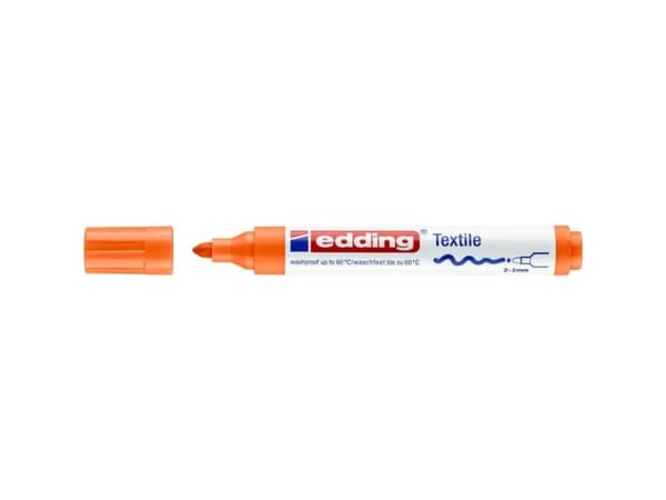 Edding 4500, Orange, Rundad spets, Orange, Vit, Polypropylen (PP), Medium, 2 mm
