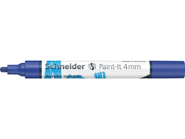 Schneider Paint-it 320 akrylpenna 4 mm 15 cm blå