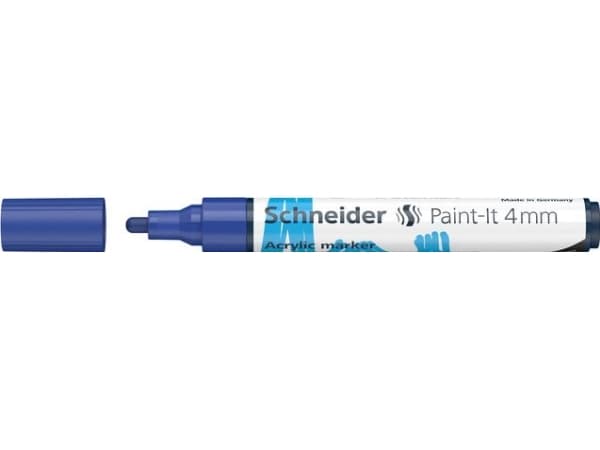 Schneider Paint-it 320 akrylpenna 4 mm 15 cm blå