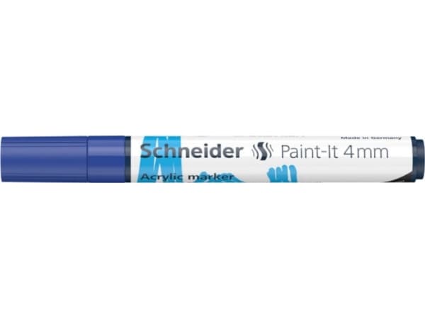 Schneider Paint-it 320 akrylpenna 4 mm 15 cm blå
