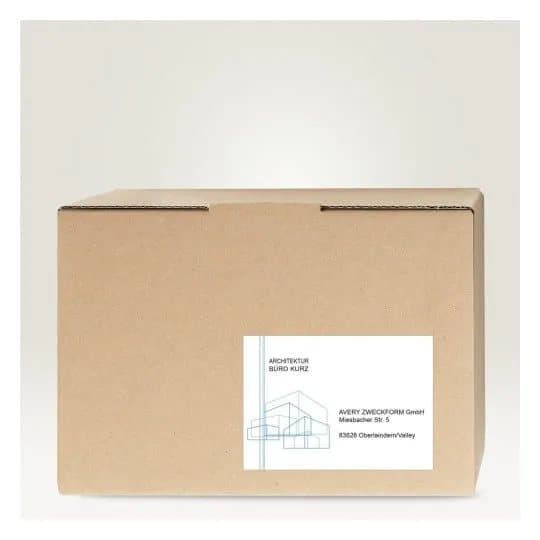 Universaletiketter Avery 210x148 mm, hvid med Ultragrip + 30% ekstra indhold - (65 ark x 2 stk.)