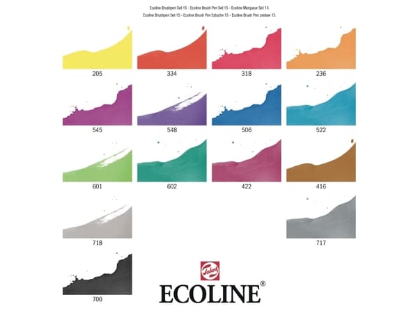 Ecoline Brush Pen set | 15 colours