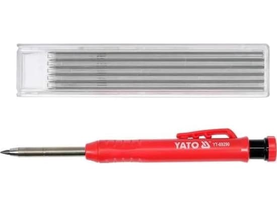 Yato YT-69290, Röd, Akrylnitrilbutadienstyren (ABS), Metall, Grå, HB, 2,8 mm, Rund