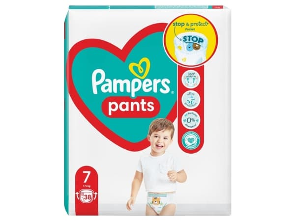 Pampers bleer 17 kg+, str. 7-XXLARGE, 38 stk.