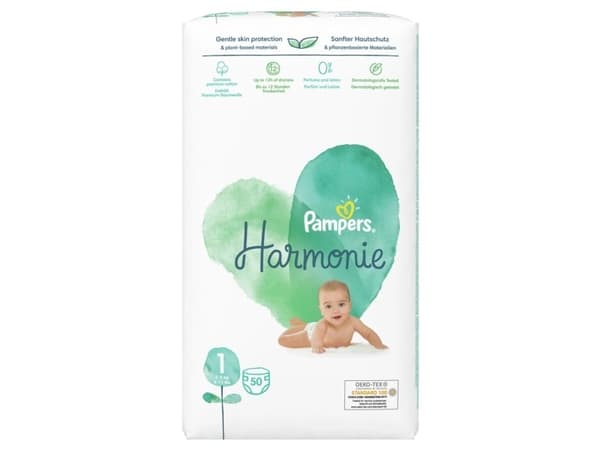 Pampers Harmonie bleer 2-5 kg, str. 1-NEWBORN, 50 kpl.