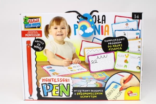 Lisciani pedagoginen Montessori-kynäkirjoituskoulu, jossa on 18 taulua