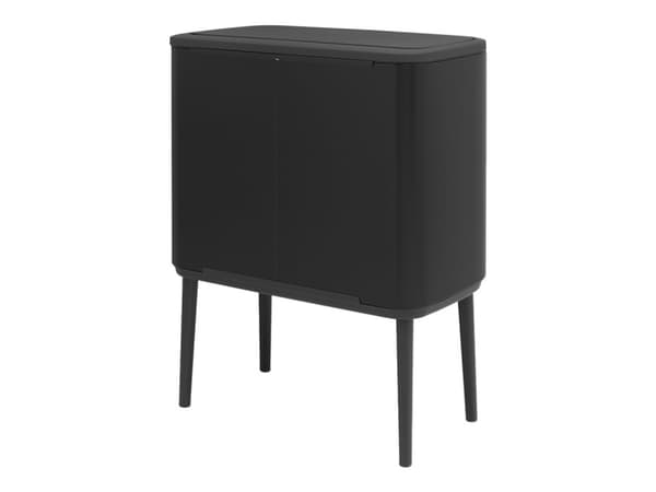 Brabantia Bo Touch Bin - Søppelbøtte - flipp-lokk - 33 L - avfallssortering - matt svart