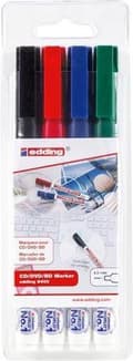 Miniatyrbillede 2 af 4: edding Permanent markør 8400 CD/DVD/BD 0,5 - 1 mm, assorteret (pakke med 4)