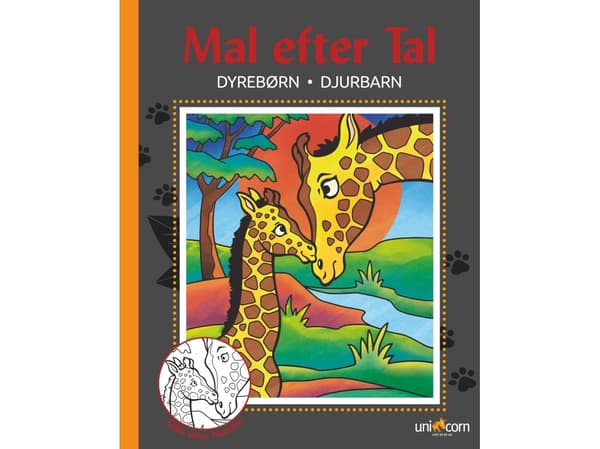 Maalaa numeroiden mukaan - Eläinlapset ( maalaa numeroiden mukaan)