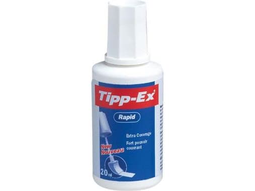 TIPP-EX Rapid, 20 ml, Blå, Hvit