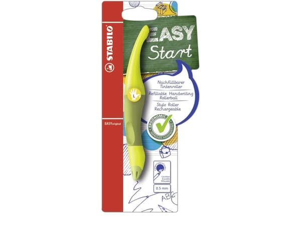 STABILO EASYoriginal, Tynn penn, Limefarget, Blå, 0,5 mm, Medium, Venstrehendt