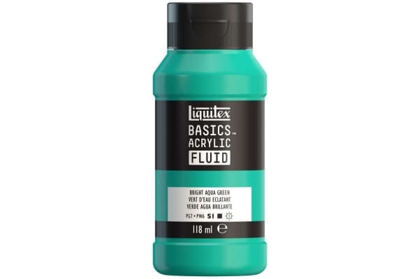 Basics fluid 118ml bright aqua green row 660