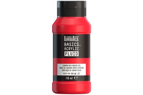 Basics fluid 118ml cadmium red medium hue row 151