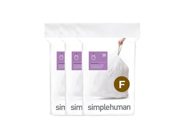 simplehuman CW0165, 25 l, Hvit, 508 mm, 553 mm, 20 stykker