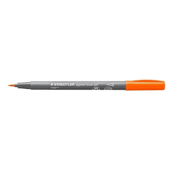 Staedtler Pigment Arts Brush Pen Greys & Caramels, 6 farger, Brun, Grå, Rund, Plast, Polypropylen (PP), Vann-basert blekk, Barn og voksne