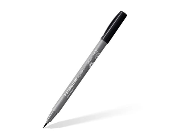 STAEDTLER 372 - Brush pen set - permanent - warm gray medium, warm gray light, cool gray medium, cool gray light, cool gray dark, intense black - far